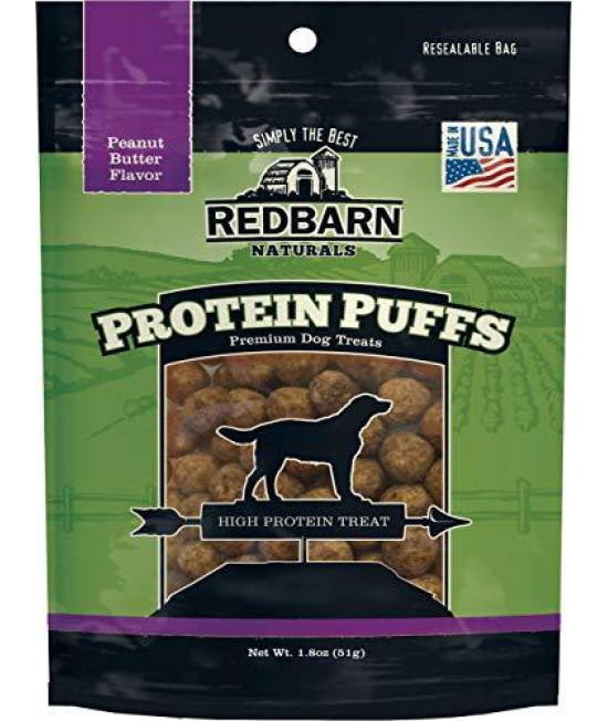 Redbarn Protein Puffs Dog Treat - Peanut Butter
